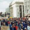just another goddam protest. about what? who fucking knows.