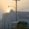 sunrise on a humid cold day