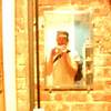 blurry self in the coolest bathroom in NO