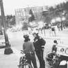 Cop explaining lawful cycling behavior.