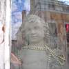 statue thru window
